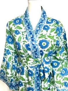 Best Seller: Rich Mixed Print Kimono Dusters (Blue Floral)