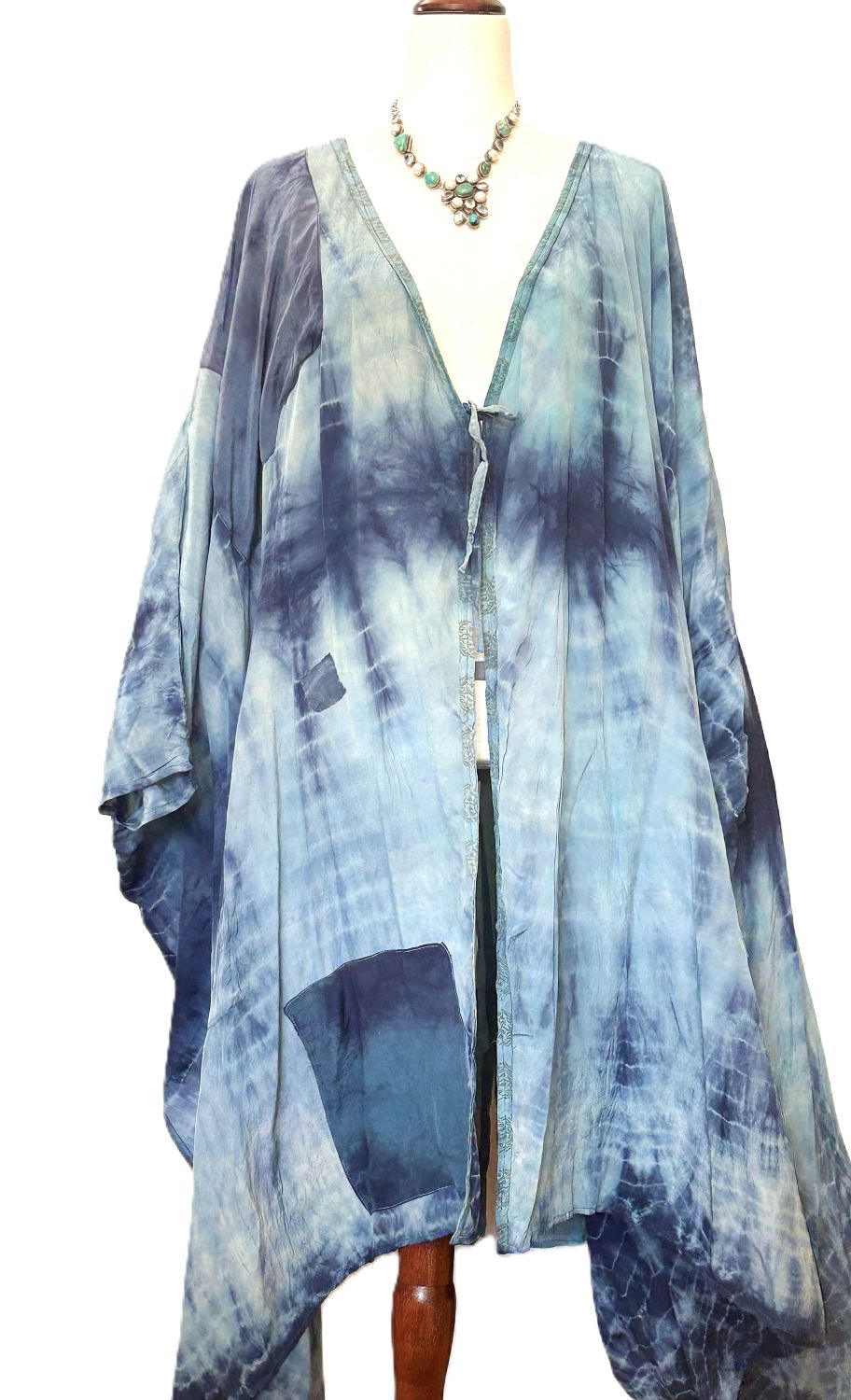 Kantha Bae New Orchid Silk Kimono With Tie . Great Layer.