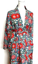 Best Seller: Rich Mixed Print Kimono Dusters (Red/Grey)