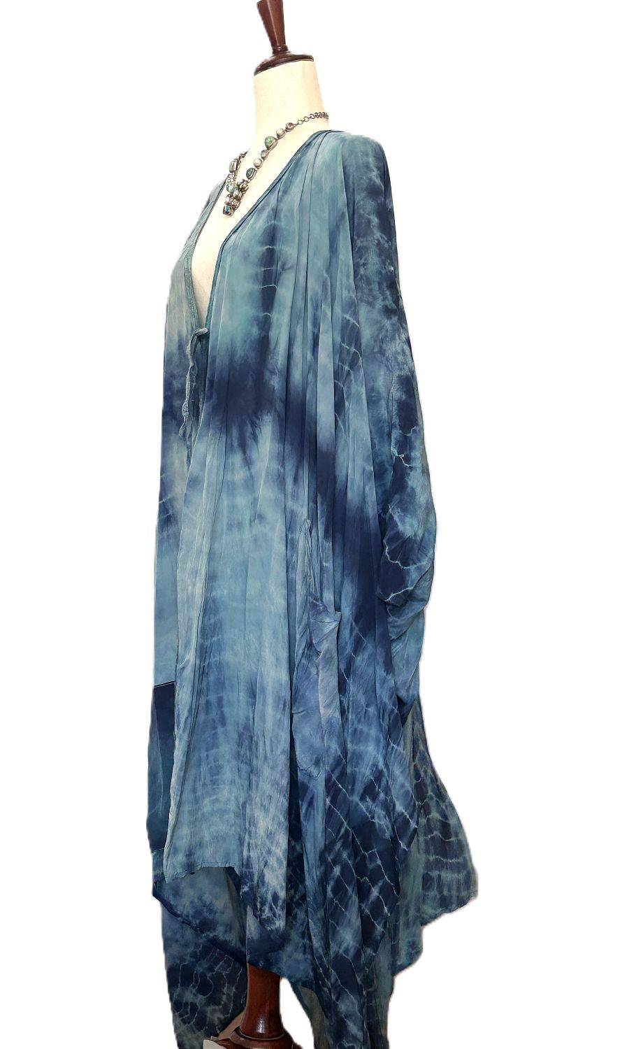 Kantha Bae New Orchid Silk Kimono With Tie . Great Layer.