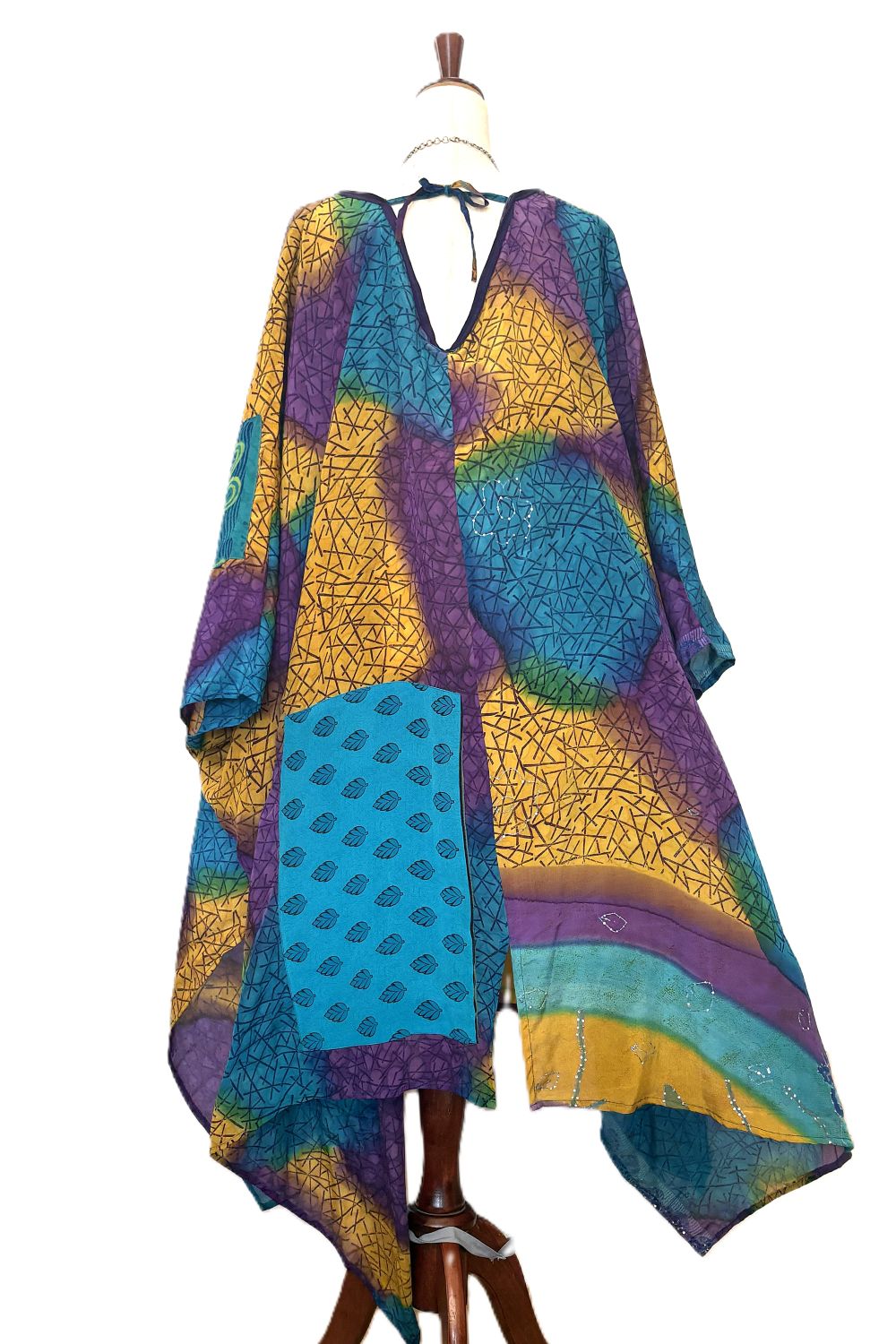 Kantha Bae New Orchid Silk Kimono With Tie . Great Layer. (Multi Colored)
