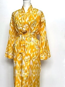 Best Seller: Rich Mixed Print Kimono Dusters (Ikat marigold)