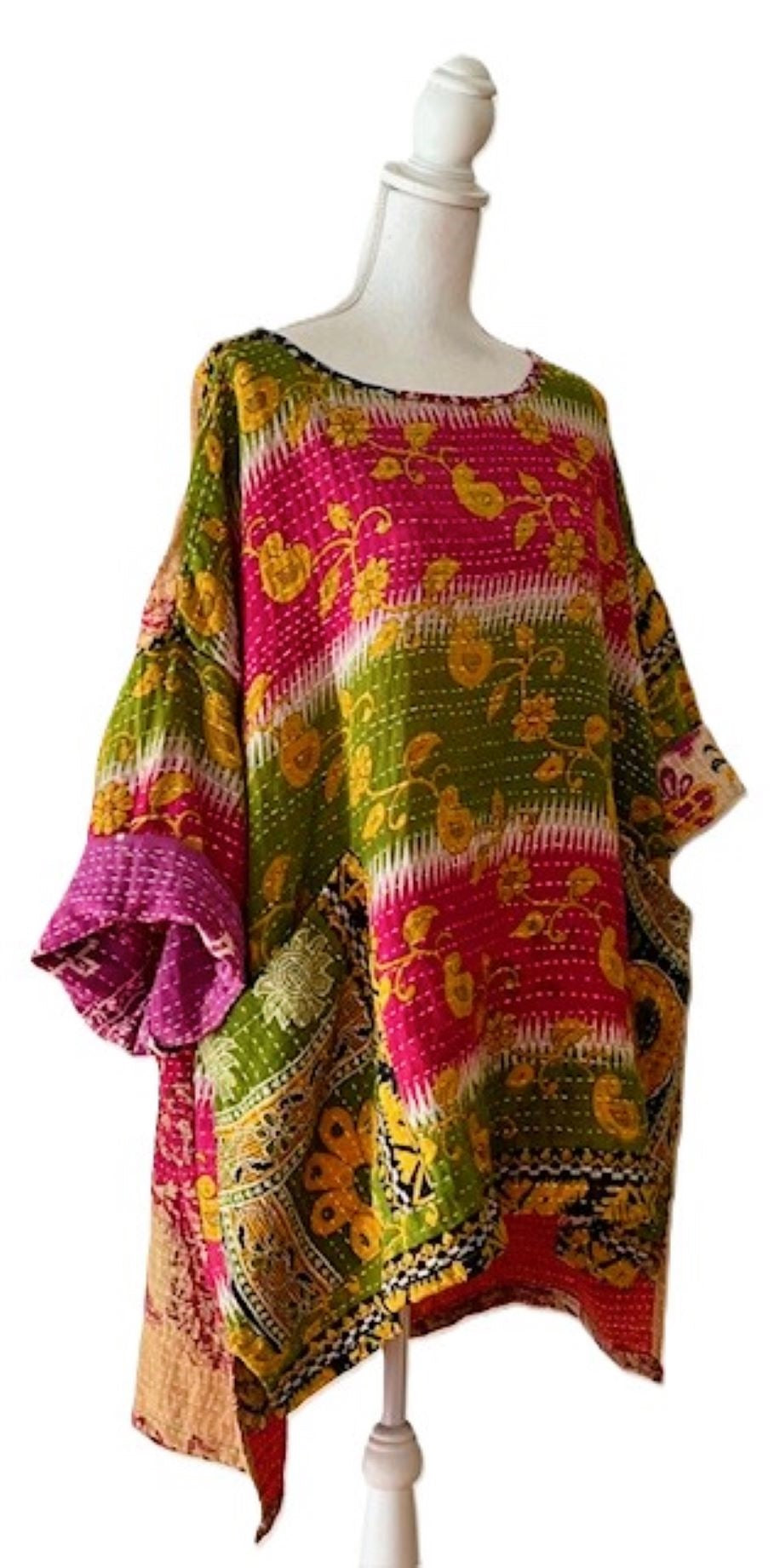 Kantha Bae Dream Pullover, Pink & Green