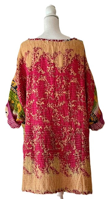 Kantha Bae Dream Pullover, Pink & Green