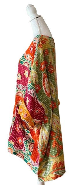 Kantha Bae Midi Muu Tunic (Multi Color Abstract)