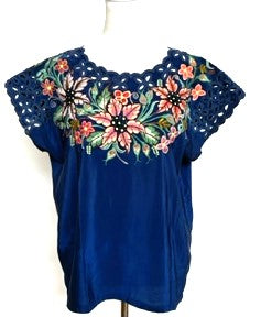 Beautiful Hand Embroidered Huipil Top. Available in Two Colors