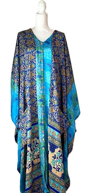 Kantha Bae New Bowie Muu Long Dress (Turquoise)