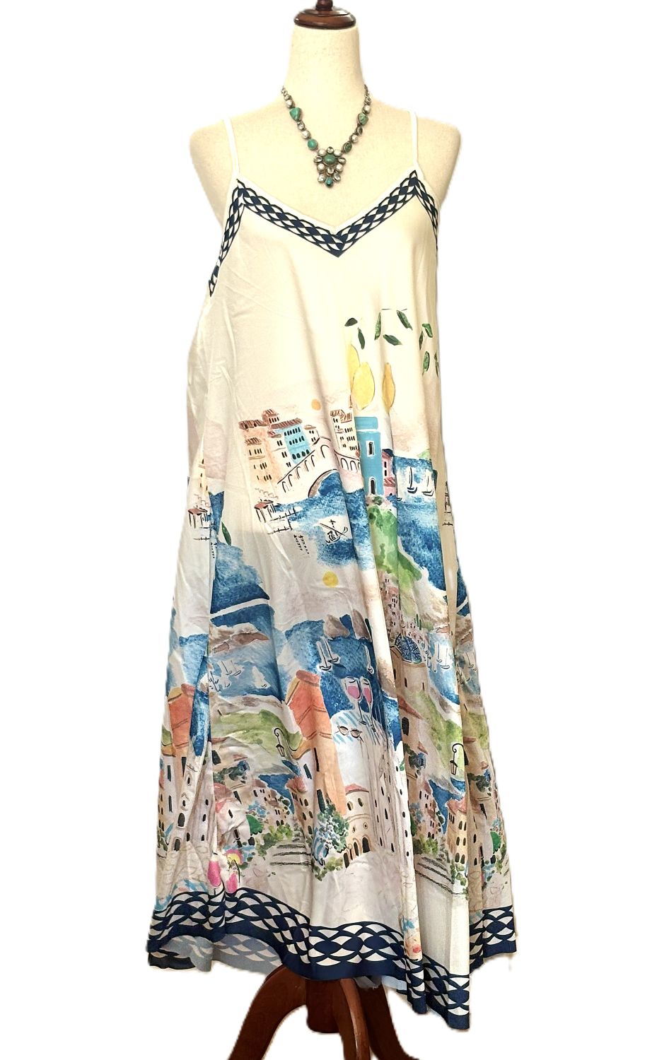 Dresses: Tuscan Villages Maxi Dress  (Navy)