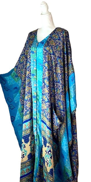 Kantha Bae New Bowie Muu Long Dress (Turquoise)