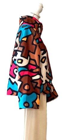 Lively Short Designer Jacket Direct From Europe. (Camel Abstract)