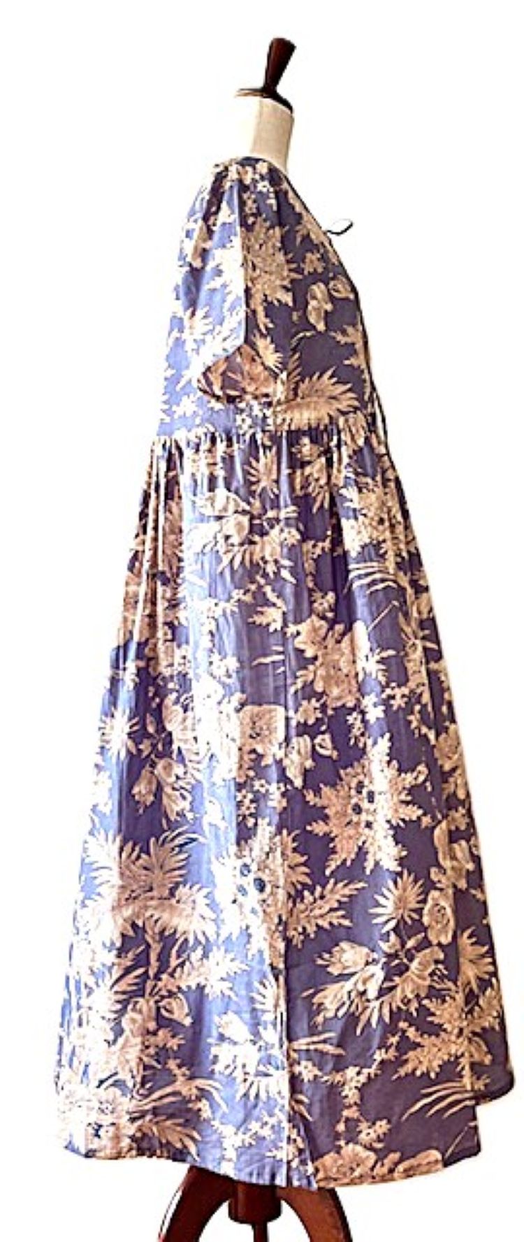 Dresses: New Floral Cotton Handblock Midi. Perfect For Fall. (Lilac)
