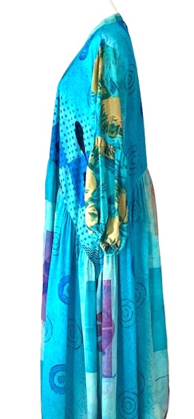 Kantha Bae New Evermore Silk Kimono Is Luxurious and Romantic (Aqua)