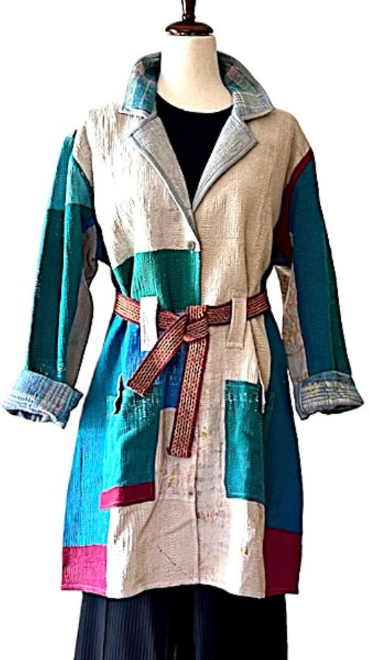 Specialty Collection: Unique Bohemian Outerwear Patchwork  (Colorblock)