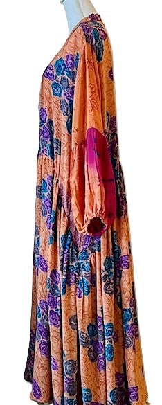 Kantha Bae New Evermore Silk Kimono Is Luxurious and Romantic (Peach)