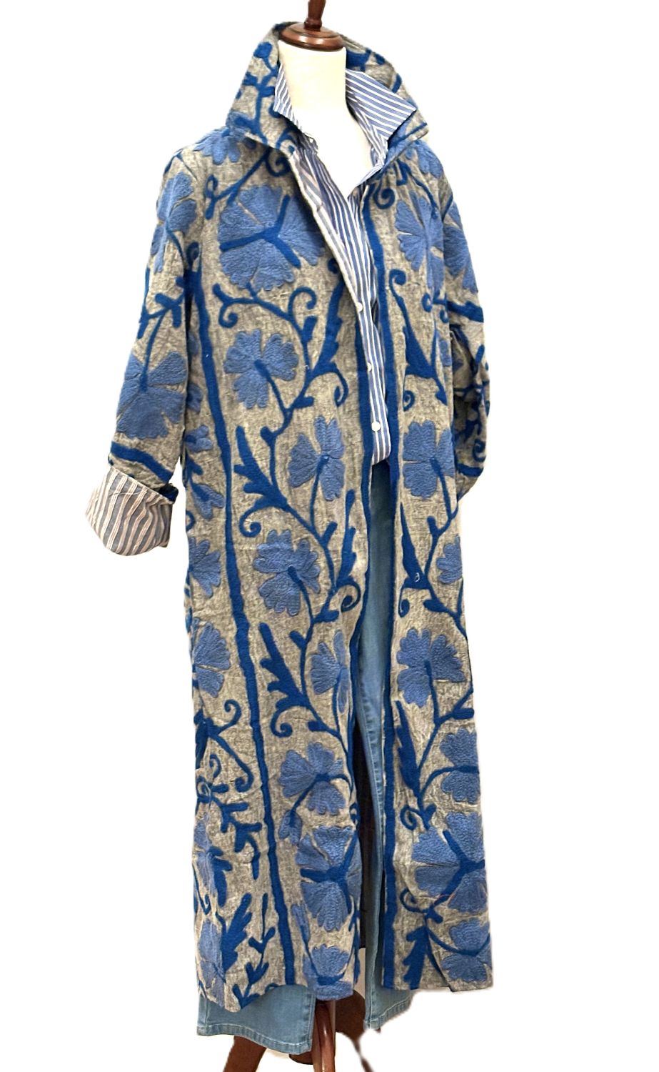 Jacket: Long Embroidered Suzani Top Coat,  Fashion Win.