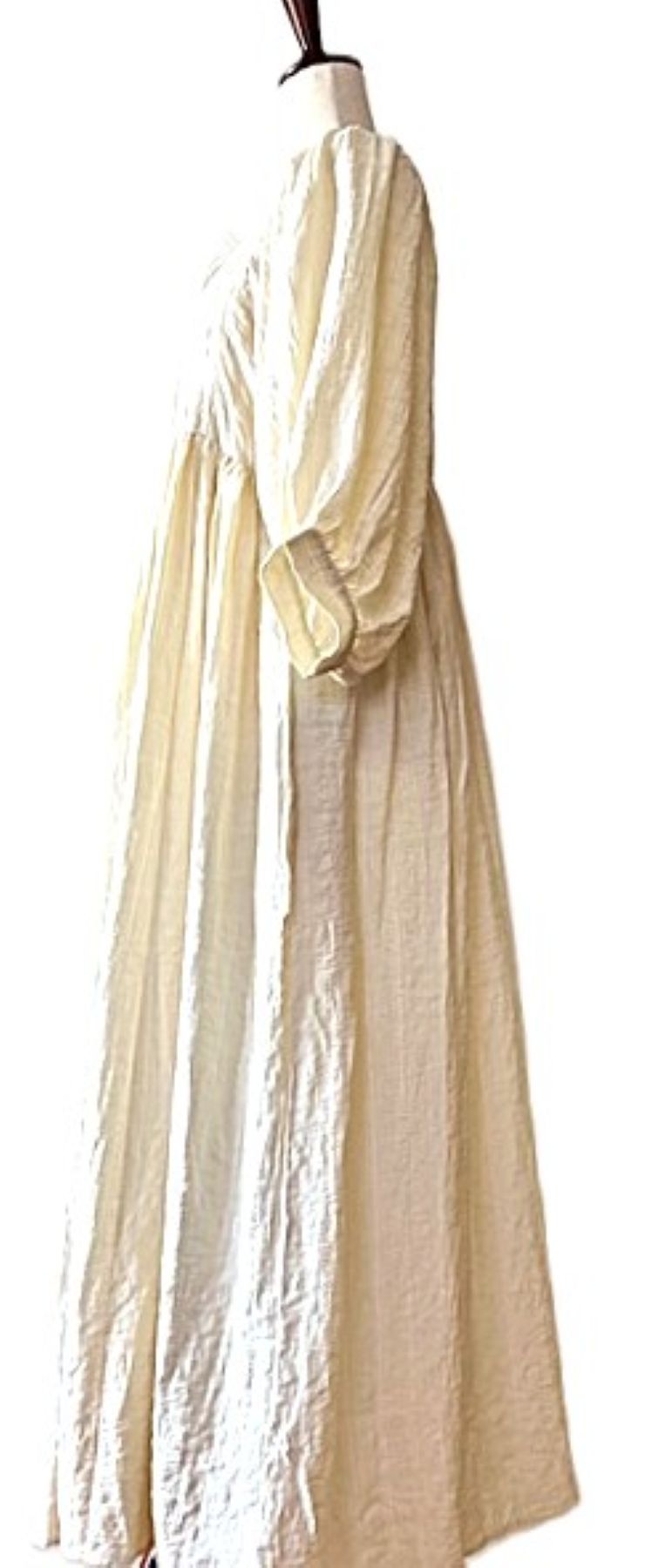 Cotton Handblock Midi Dress in Desert Bloom Print(Tan)