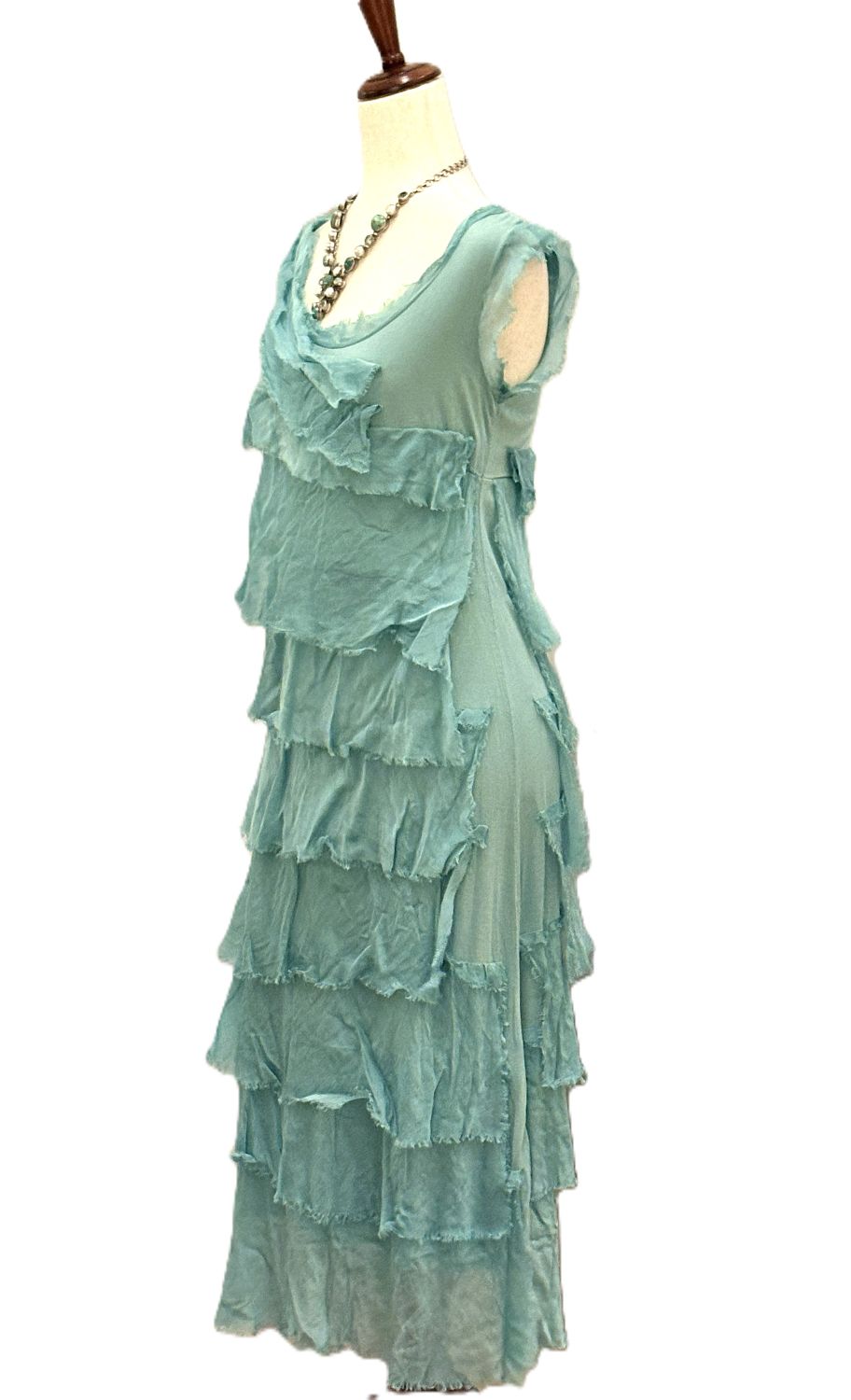 Dresses, Linen and Silk Italian Collection Tiered Midi Length Is Stylish (3 Colors)
