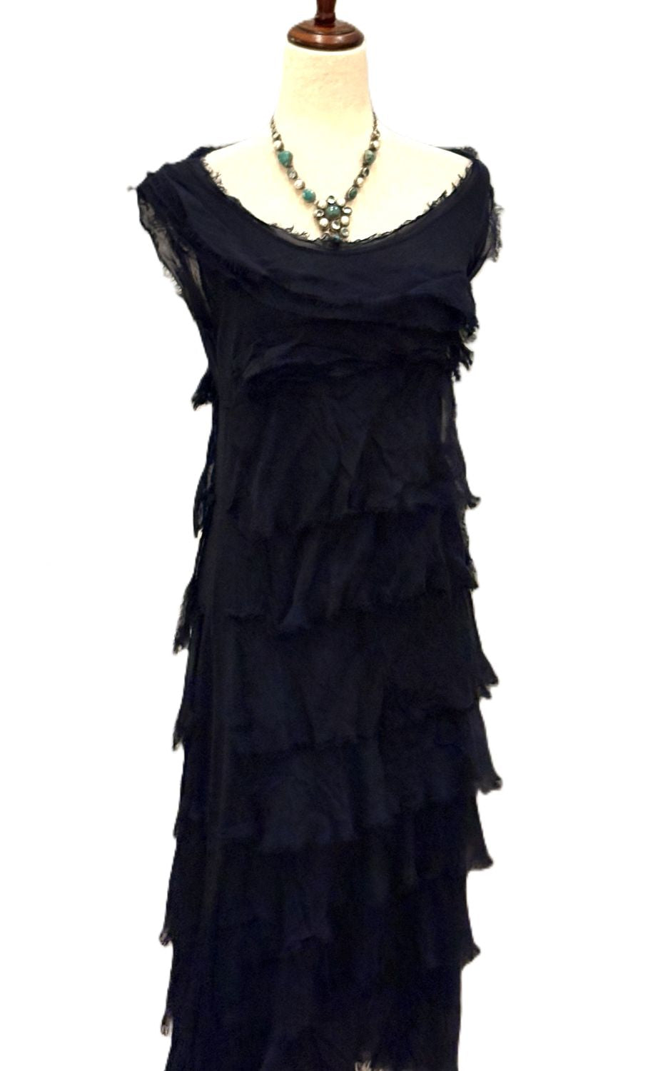 Dresses, Linen and Silk Italian Collection Tiered Midi Length Is Stylish (3 Colors)