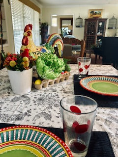 Chicken Little Tablecloth Is Fun and Whimsical. (60 x 90)