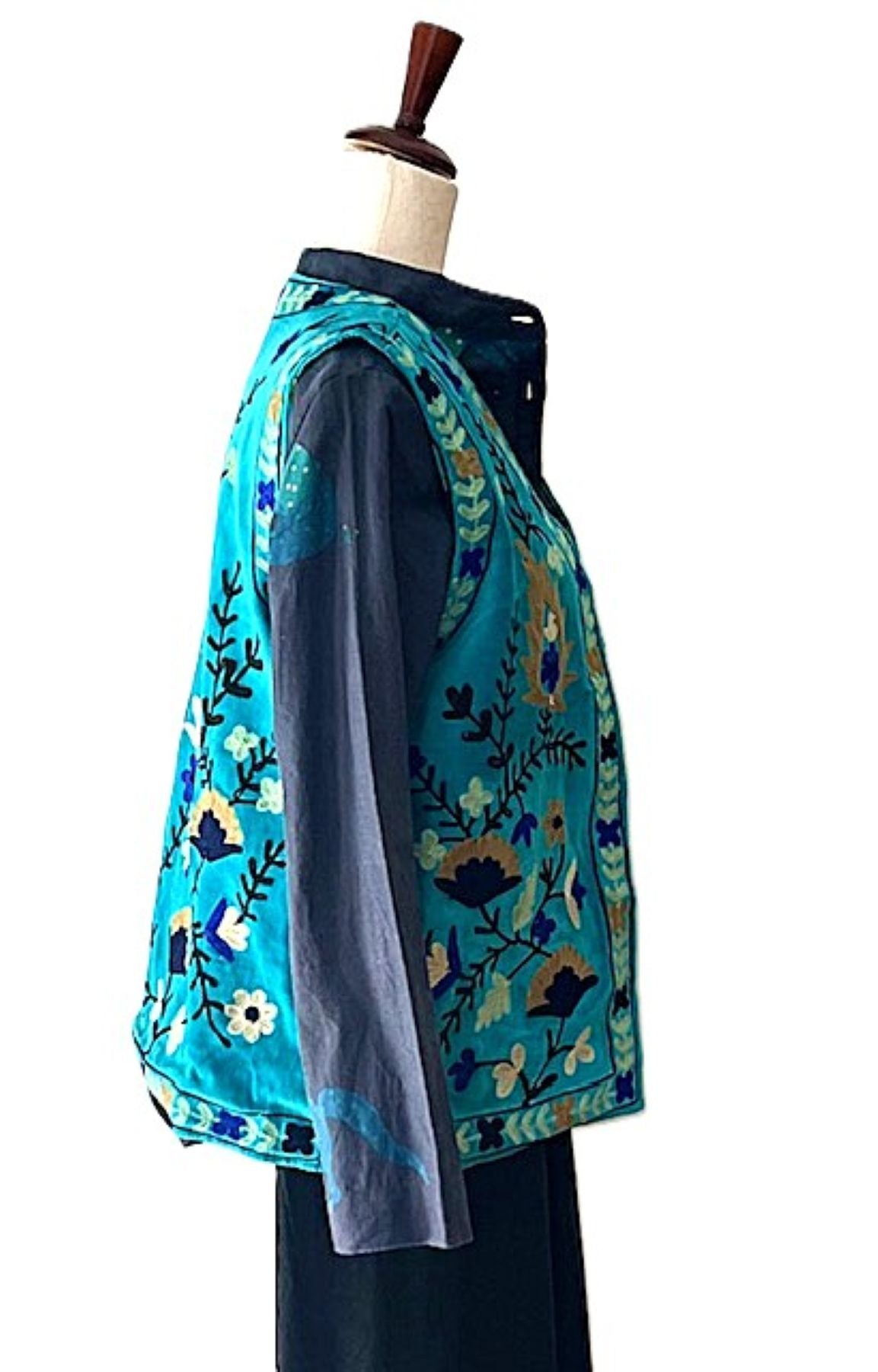 Vest, Fully Reversible, Designer Handmade Embroidered Vest Can Elevate Your Wardrobe.