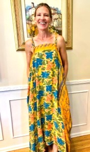 Timeless Fully Reversible Silk Sundress With Pockets (Floral)