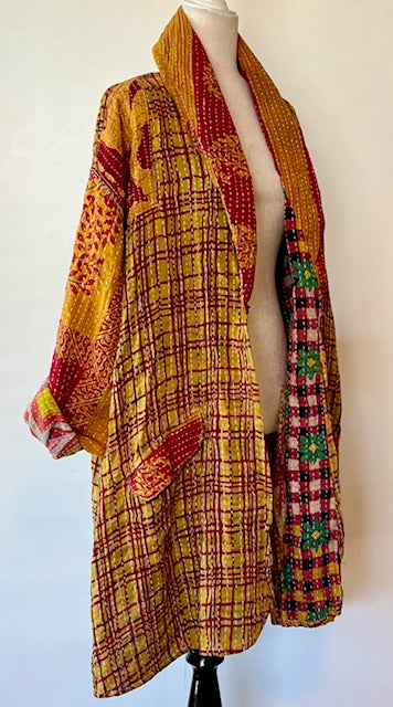 Kantha Bae Reversible Boho Blazer (Yellow/Orange)