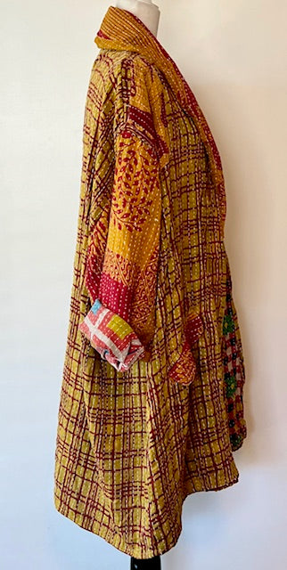 Kantha Bae Reversible Boho Blazer (Yellow/Orange)