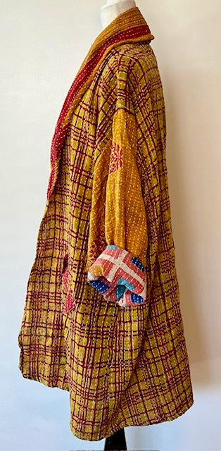 Kantha Bae Reversible Boho Blazer (Yellow/Orange)