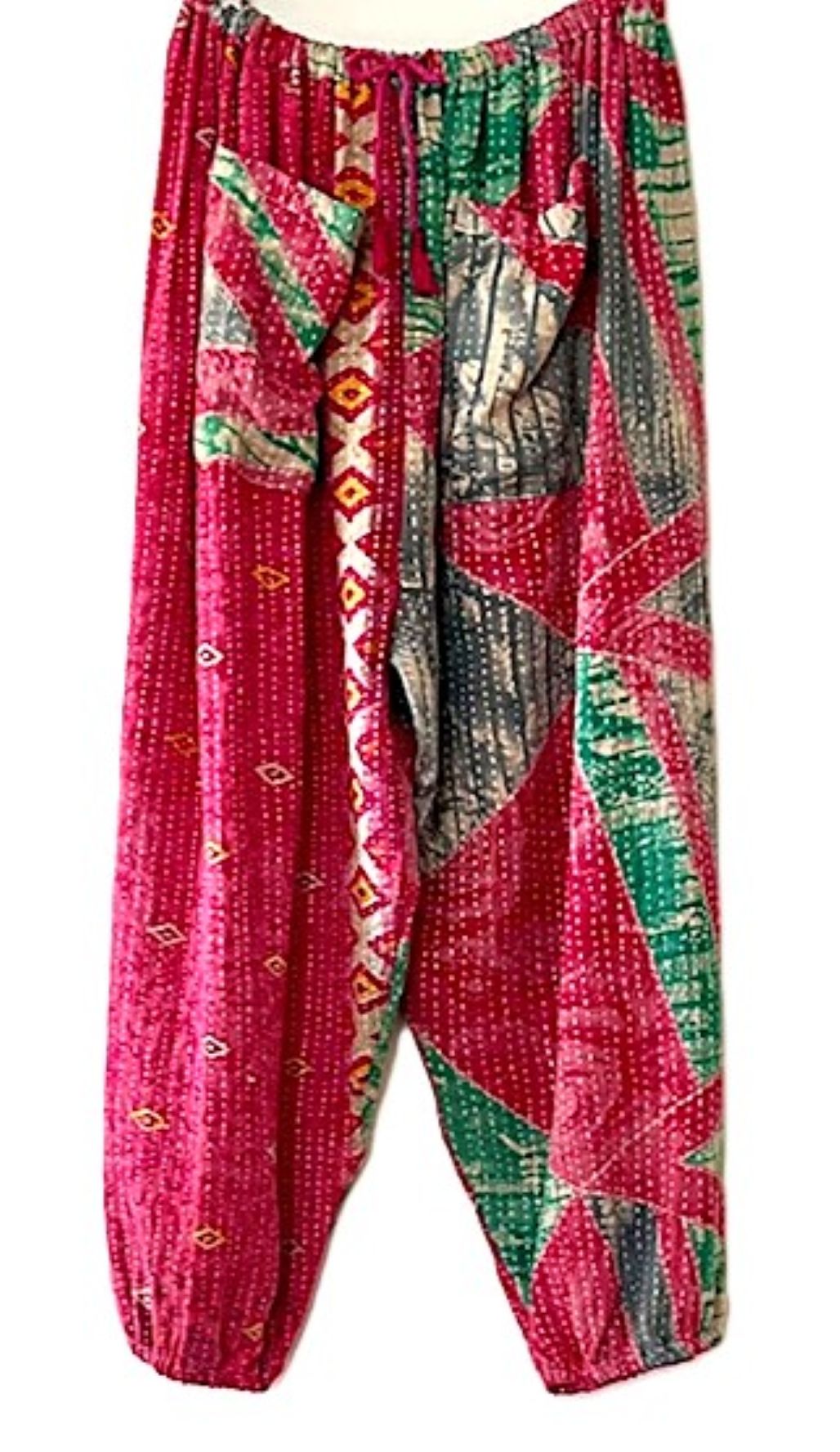 Kantha Bae Cool Kantha Cotton Joggers. Best Seller (Fuschia)