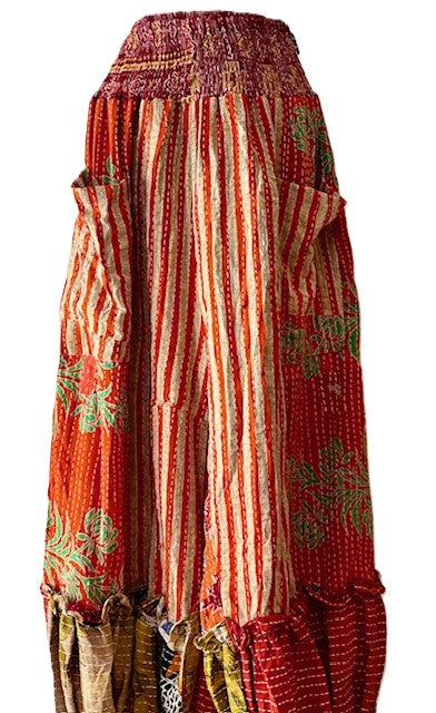 Kantha Bae Joplin Jogger Boho Pants, Red Stripe