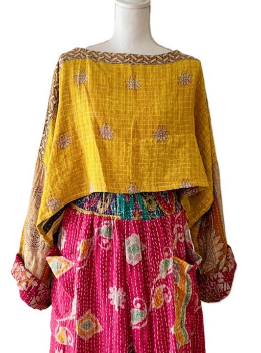 Kantha Bae Abundance Crop Top is Sassy, Yellow