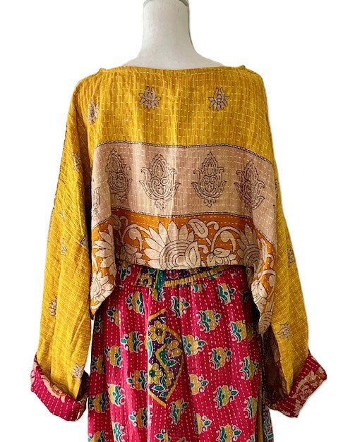 Kantha Bae Abundance Crop Top is Sassy, Yellow