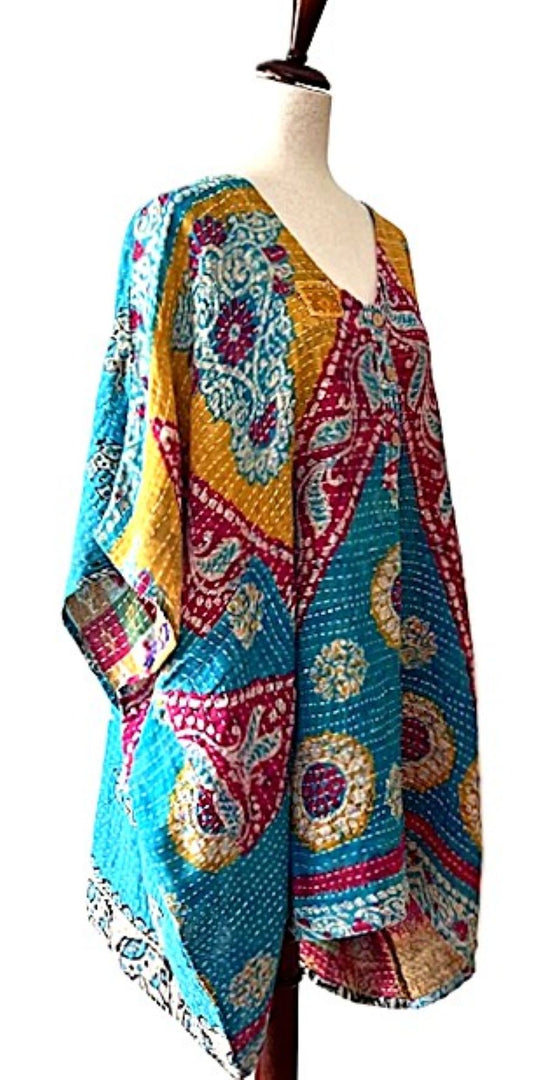 Kantha Bae Mini Muu Colorful Tunic (Royal Blue)