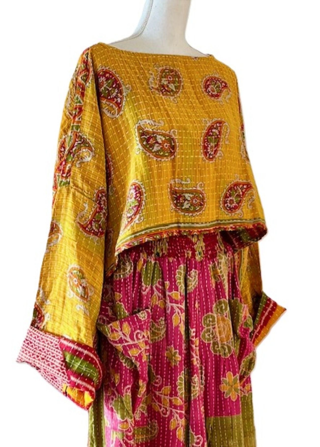 Kantha Bae Abundance Crop Top is Sassy, Mustard