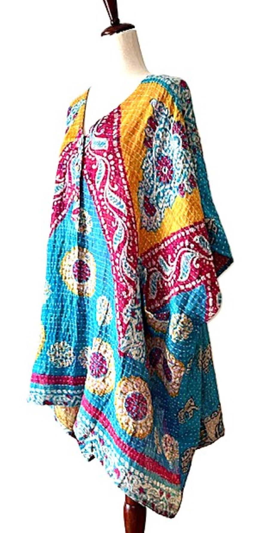 Kantha Bae Mini Muu Colorful Tunic (Royal Blue)