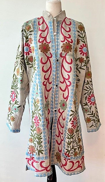 Midi Embroidered Jacket Is Elegant and Versatile