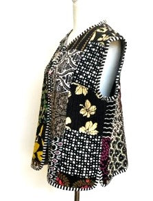 Designer Handmade Winter Patchwork Vests (Reversible Stripe)