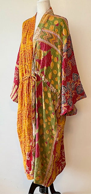 Kantha Bae Dreamweaver Kimono Is A Statement Piece. (Tangerine Side)