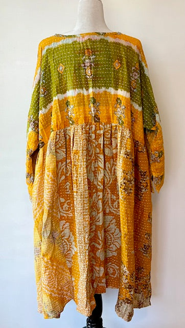 Kantha Bae Daydreamer Midi Dress (Lemon Lime)