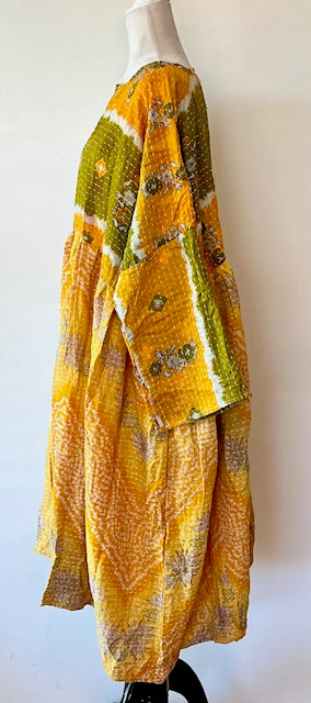 Kantha Bae Daydreamer Midi Dress (Lemon Lime)