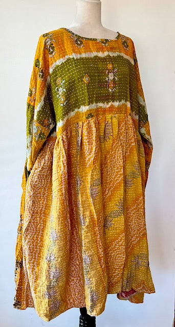 Kantha Bae Daydreamer Midi Dress (Lemon Lime)