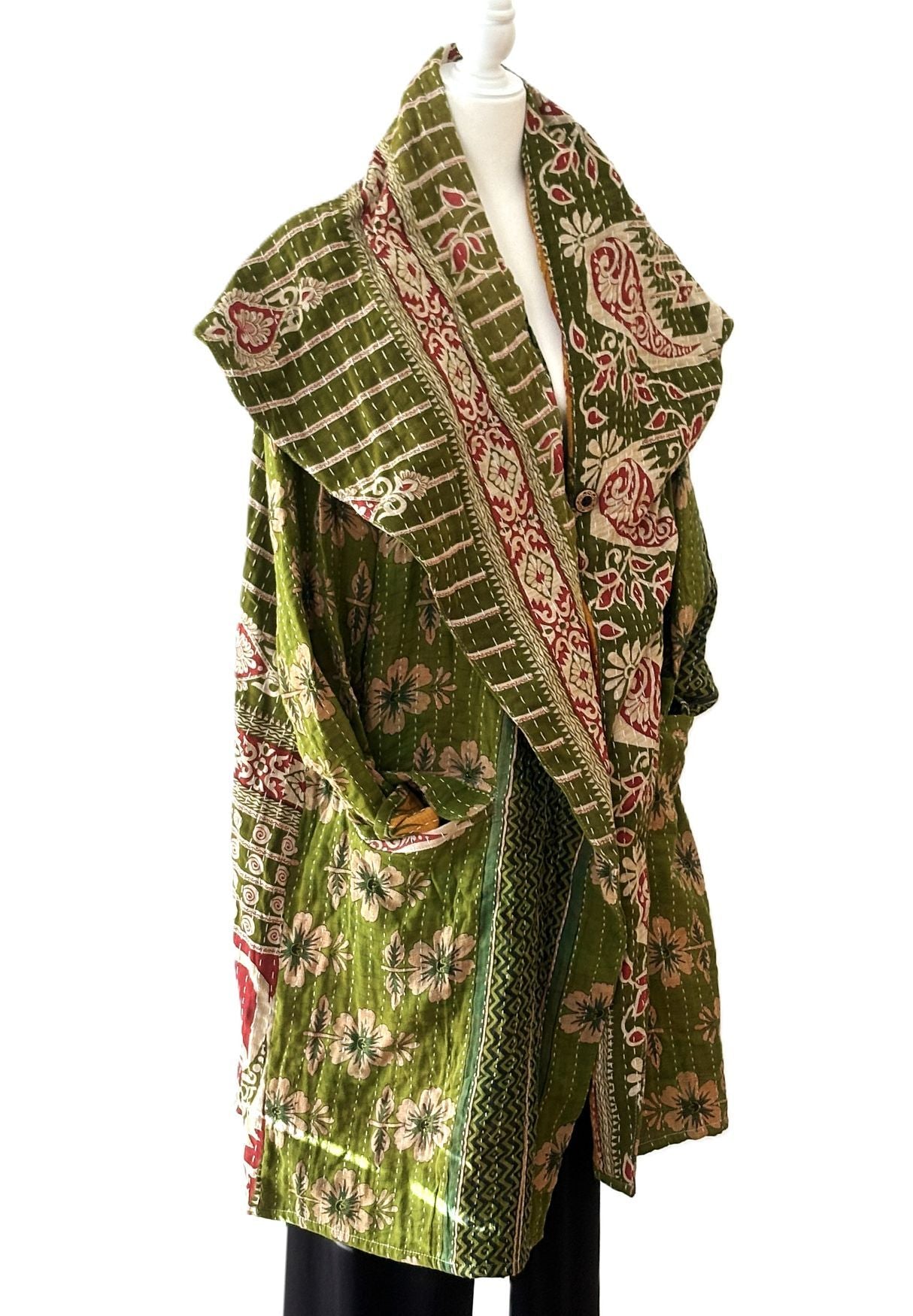 Kantha Bae's New Nomad Coat!  Let The Adventures Begin. (Green)