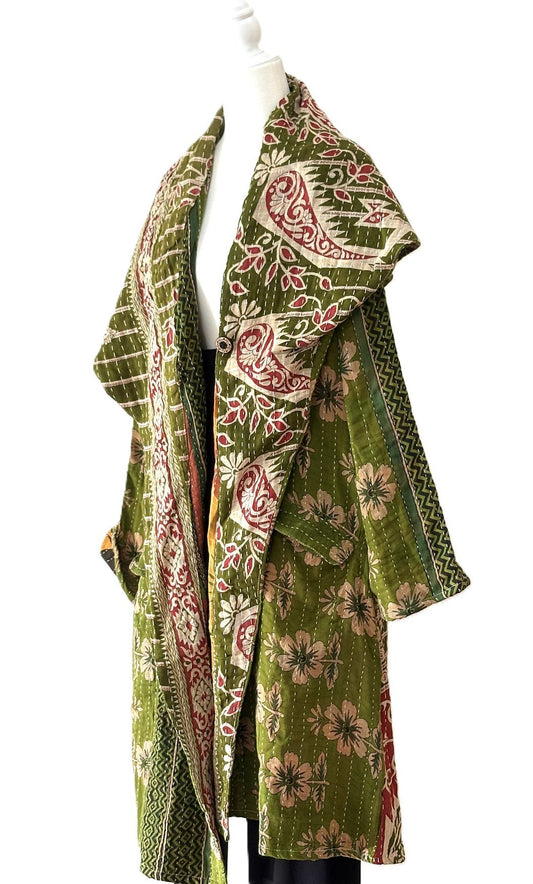 Kantha Bae's New Nomad Coat!  Let The Adventures Begin. (Green)
