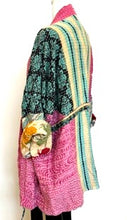 Gorgeous Open Kantha Embroidered Jacket Fully Reversible (Red/Pink Mix)