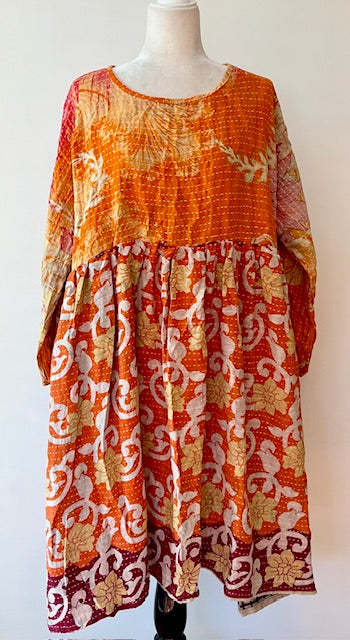 Kantha Bae Daydreamer Midi Dress (Orange)