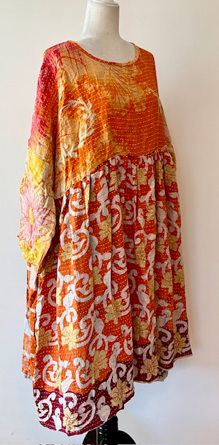 Kantha Bae Daydreamer Midi Dress (Orange)