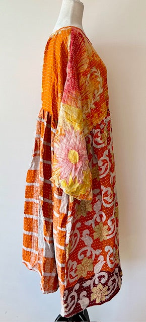 Kantha Bae Daydreamer Midi Dress (Orange)