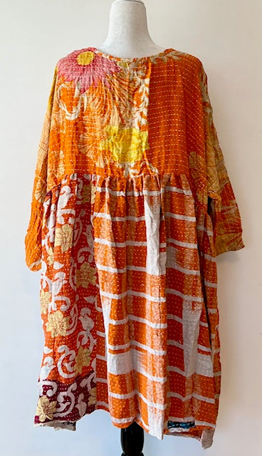 Kantha Bae Daydreamer Midi Dress (Orange)