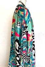 Bright Long Silk Kimono Duster (Primary Colors)