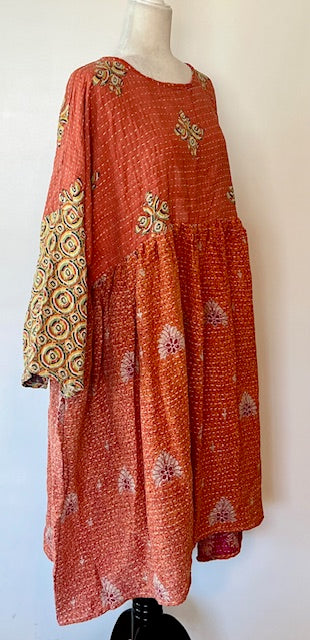 Kantha Bae Daydreamer Midi Dress (Rust)